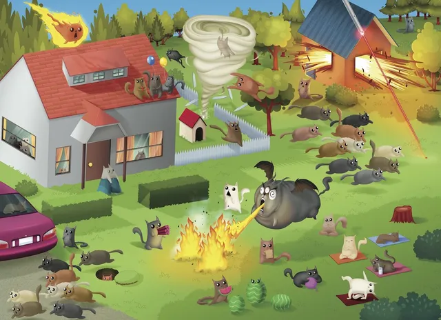 exploding-kittens-housing-boom-puzzle-1000-teile-katzenmotiv image 1