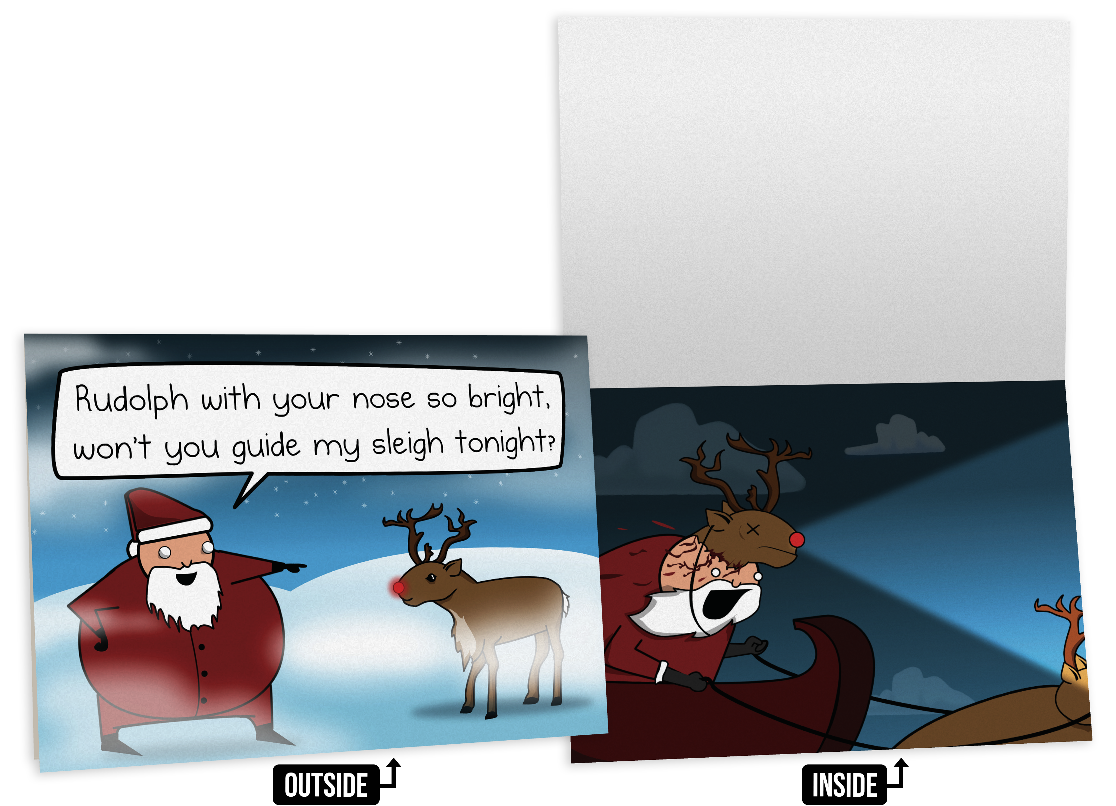 exploding-kittens-rudolph-weihnachtskarte-nsfw-einzelkarte image 1