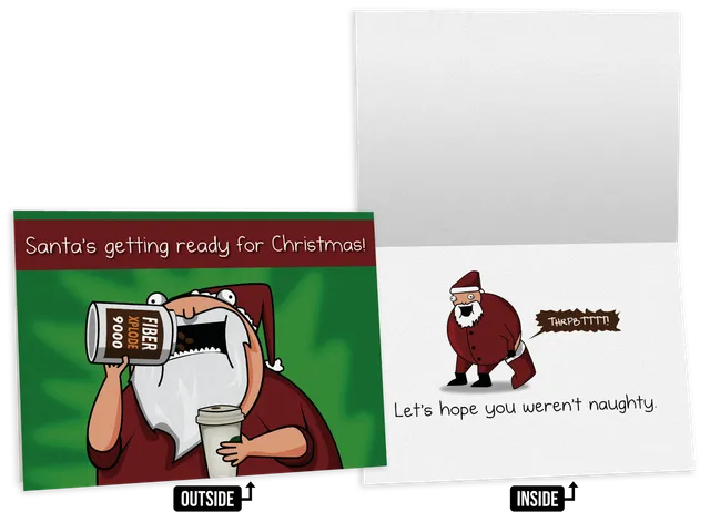 exploding-kittens-santa-s-fiber-gru-karte-weihnachten-nsfw image 1
