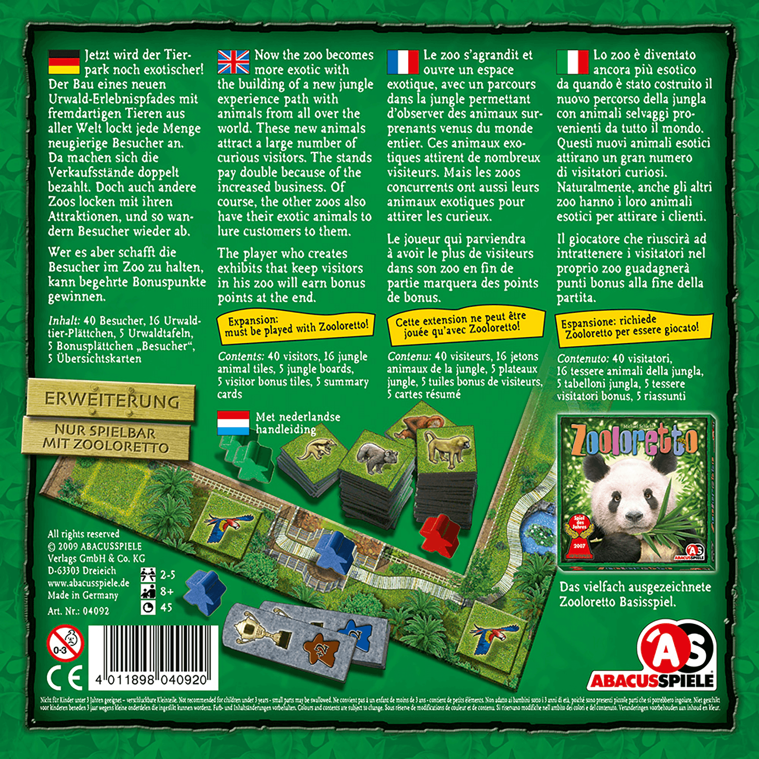 abacusspiele-zooloretto-2-erweiterung-exotic-brettspiel image 2