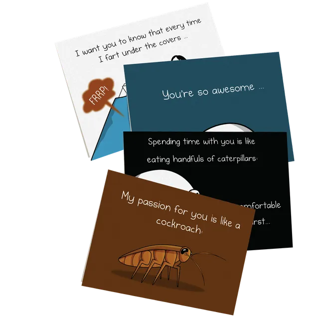 exploding-kittens-greeting-cards-love-friendship-karten-4er-nsfw image 1