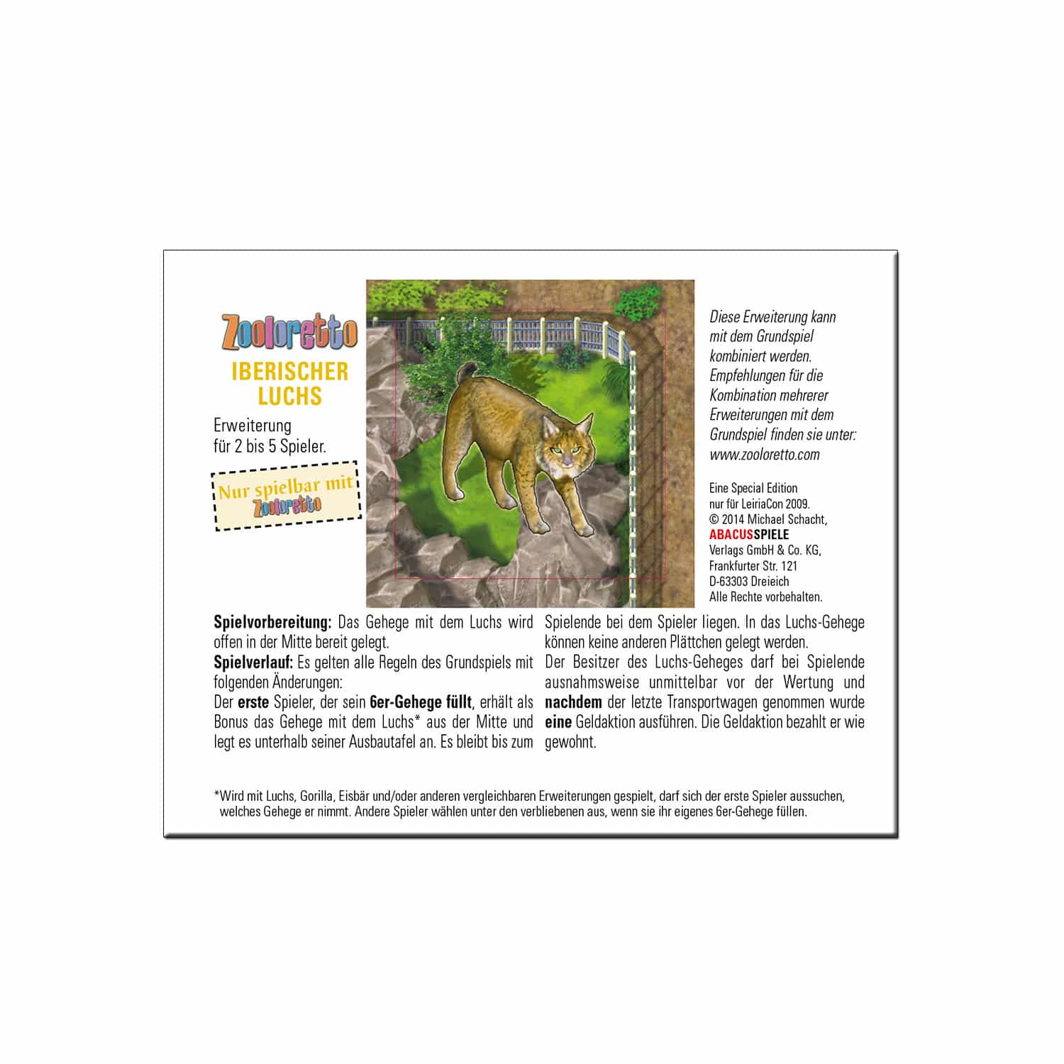 abacusspiele-zooloretto-iberischer-luchs-goodie-tierpl-ttchen image 1
