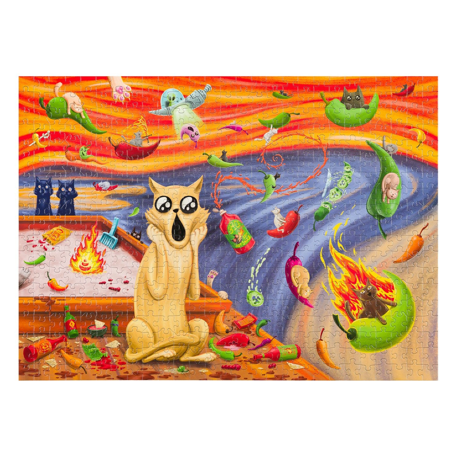 exploding-kittens-puzzles-spicy-scream-puzzle-1000-teile-mehrfarbig image 4