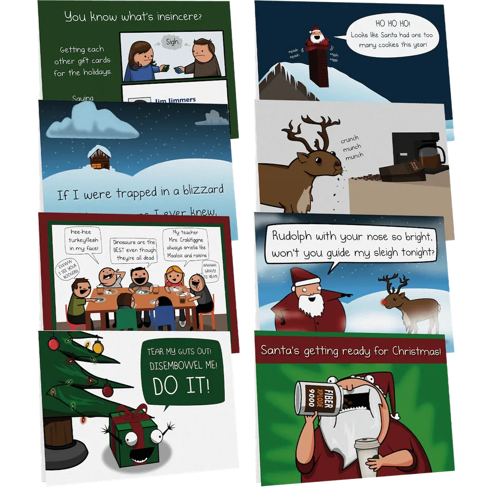 exploding-kittens-holiday-grusskarten-8er-pack-nsfw-bundle image 1