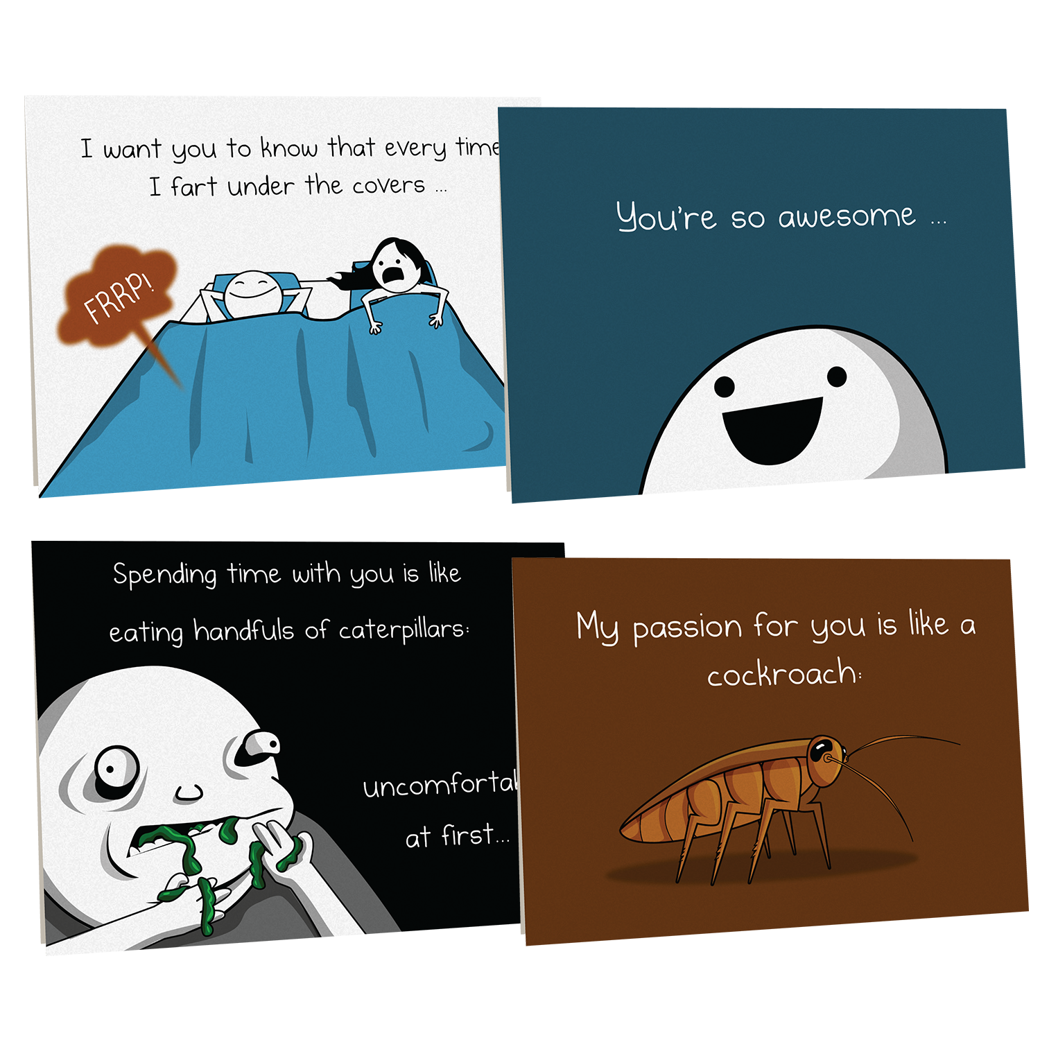 exploding-kittens-greeting-cards-love-friendship-karten-4er-nsfw image 2