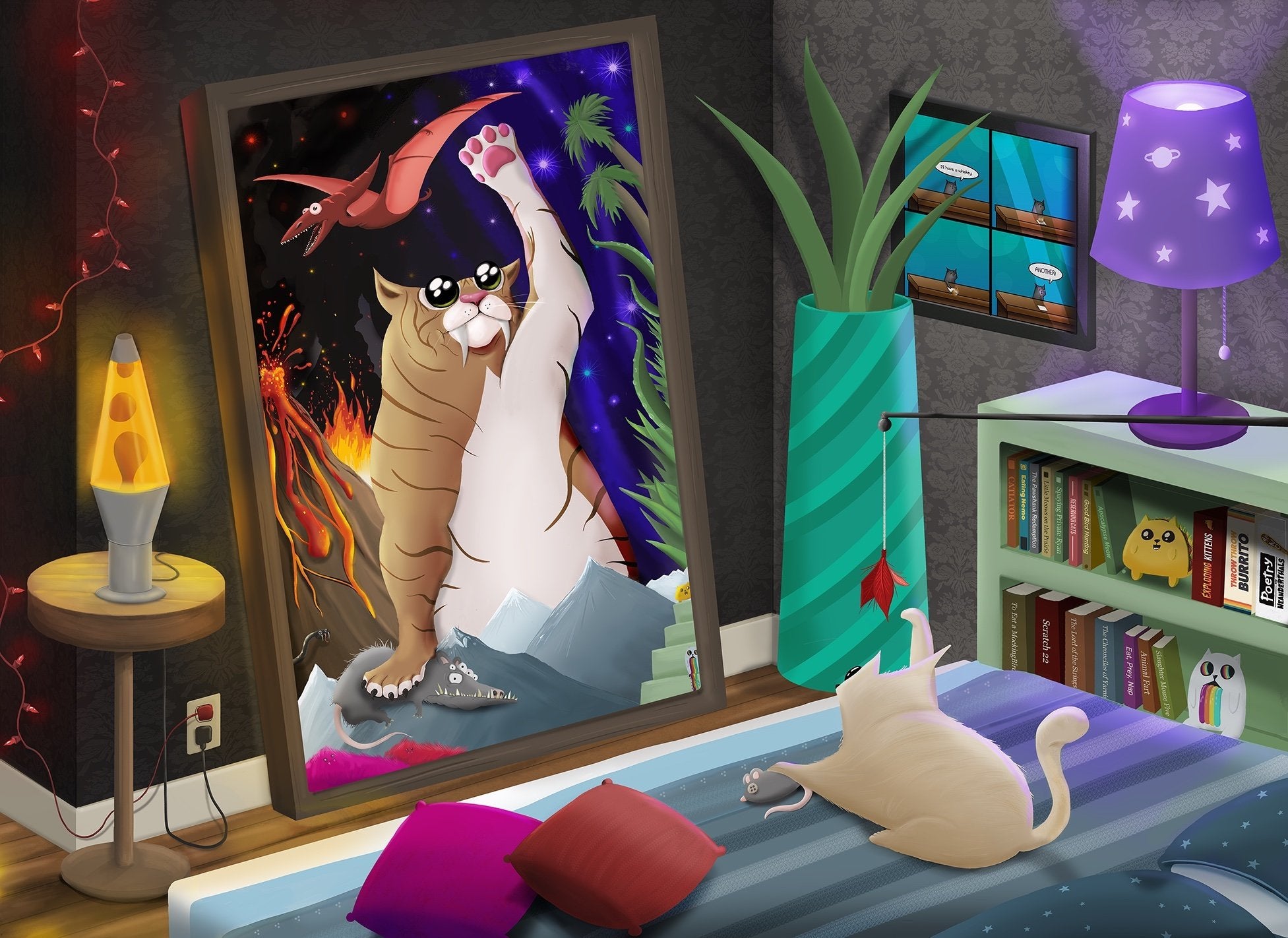 exploding-kittens-cat-in-the-mirror-puzzle-1000-teile image 1