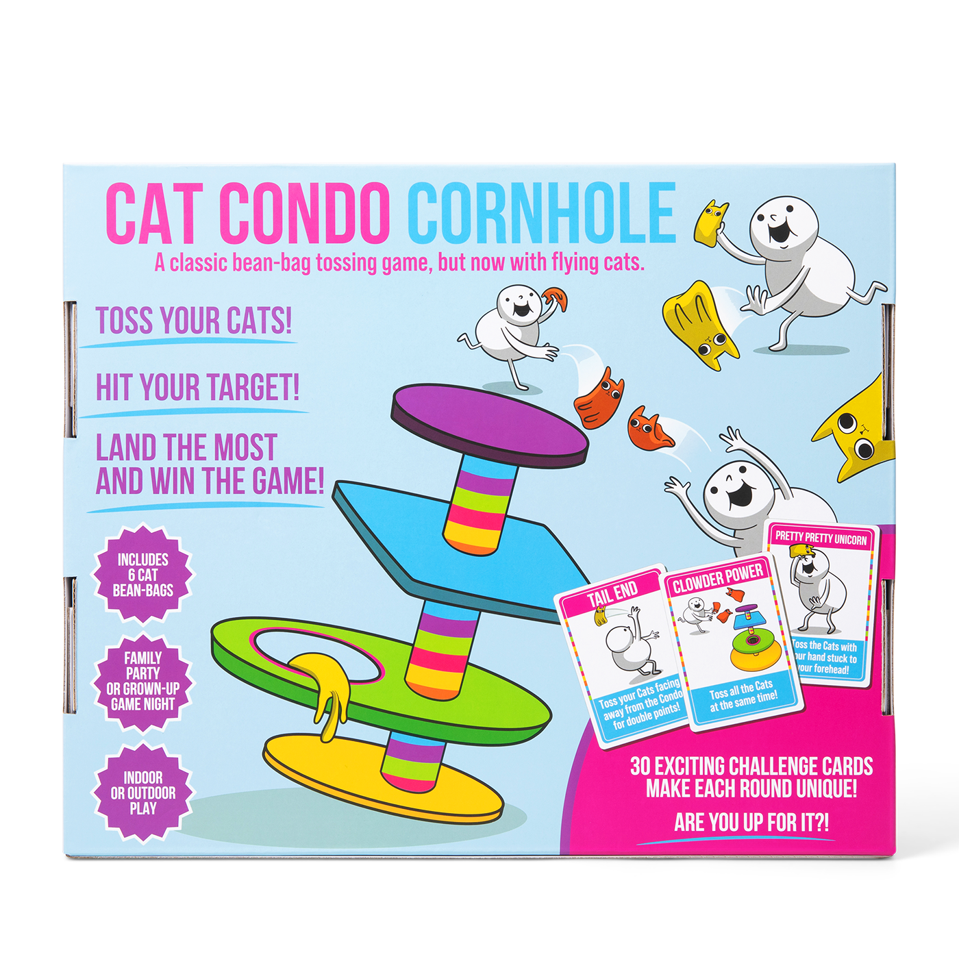 exploding-kittens-cat-condo-cornhole-wurfspiel-mit-challenge-cards image 6
