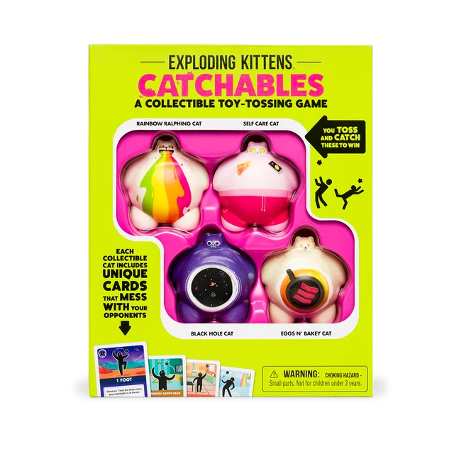 exploding-kittens-catchables-4-pack-wurfspiel-squishy-katzen image 1