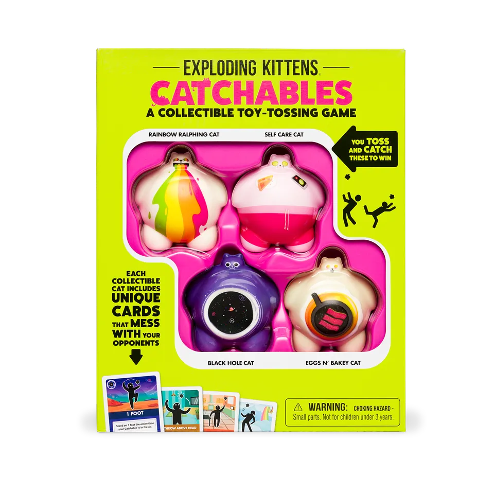 exploding-kittens-catchables-4-pack-wurfspiel-squishy-katzen image 1