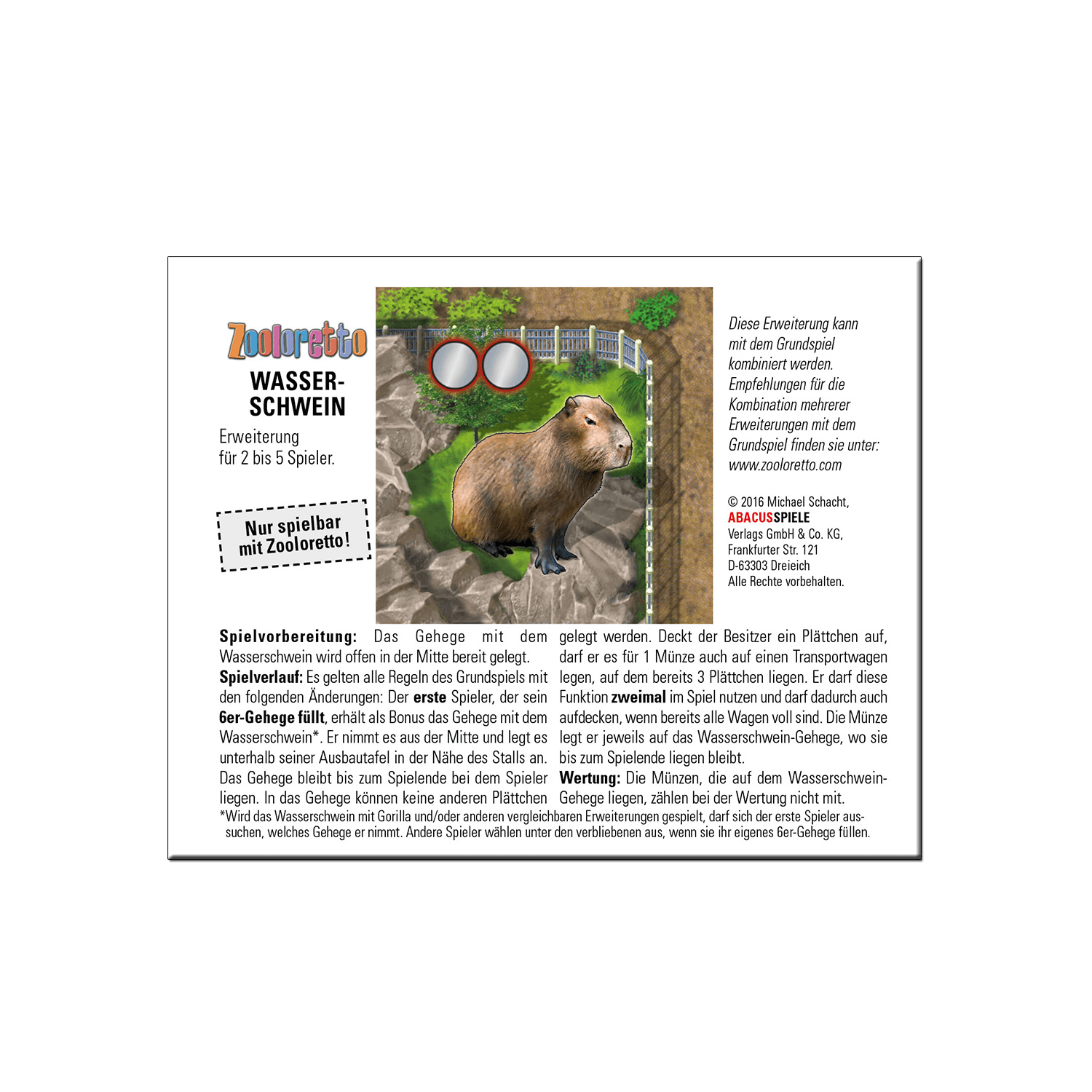abacusspiele-zooloretto-wasserschwein-goodie-erweiterung image 1
