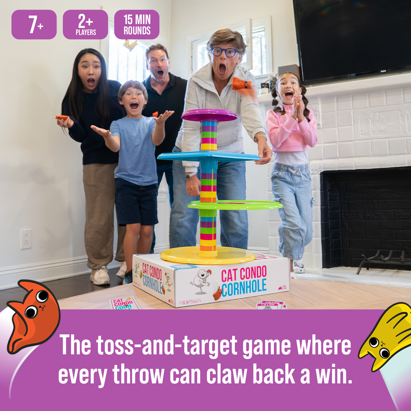 exploding-kittens-cat-condo-cornhole-wurfspiel-mit-challenge-cards image 2