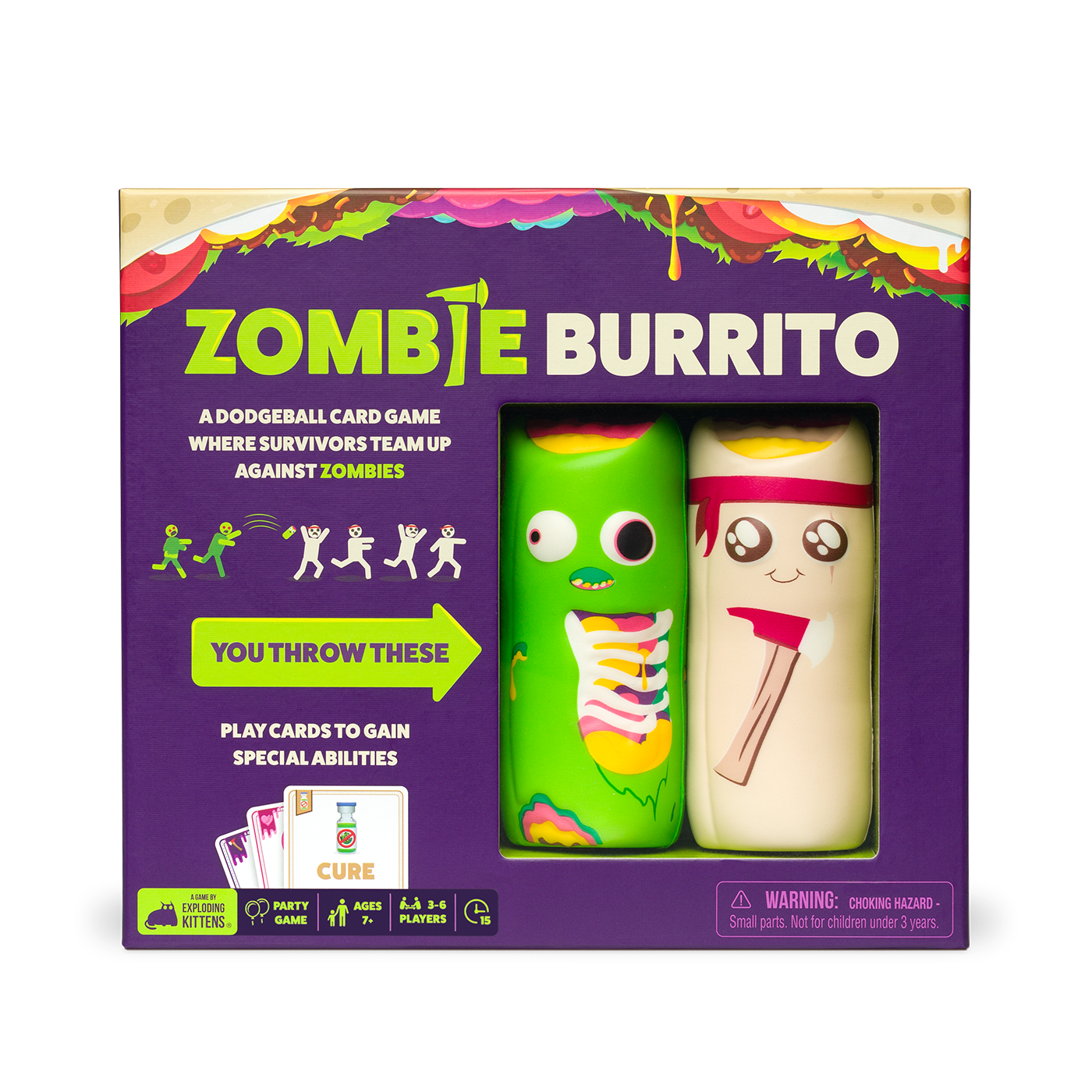 exploding-kittens-zombie-burrito-partyspiel-teamspiel-mit-wurf-burritos image 1