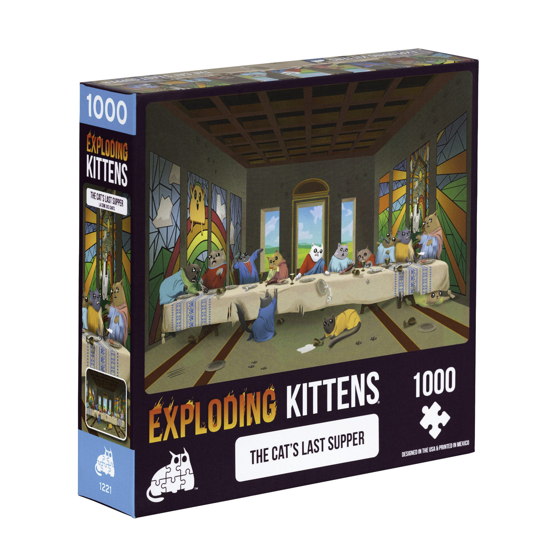 exploding-kittens-cat-s-last-supper-puzzle-1000-teile-katzen image 2