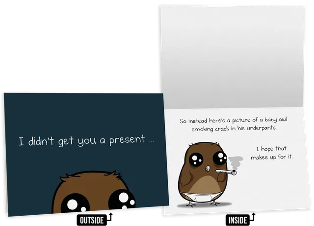 exploding-kittens-baby-owl-nsfw-geburtstagskarte-einzeln-lustig image 1