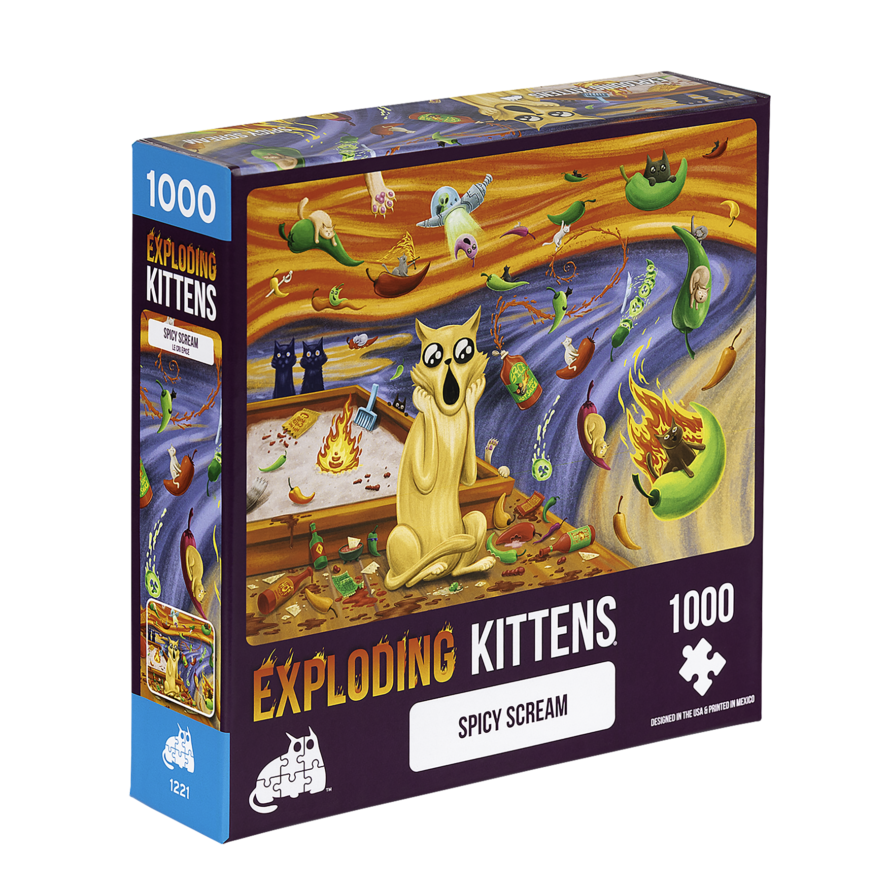 exploding-kittens-puzzles-spicy-scream-puzzle-1000-teile-mehrfarbig image 3