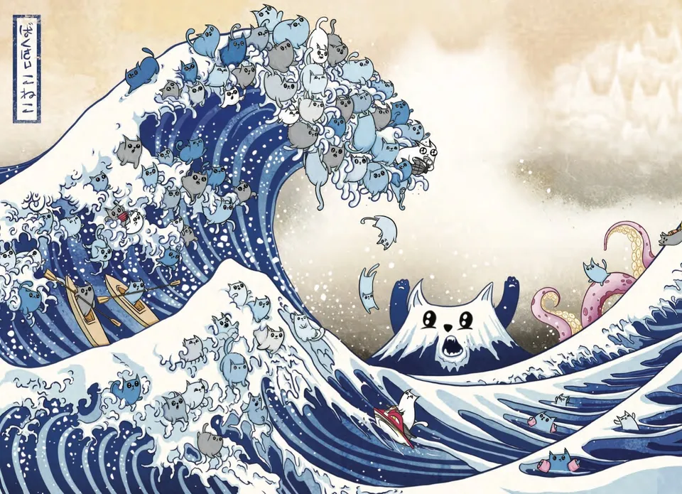 exploding-kittens-great-wave-off-cat-a-gawa-puzzle-1000-teile image 1