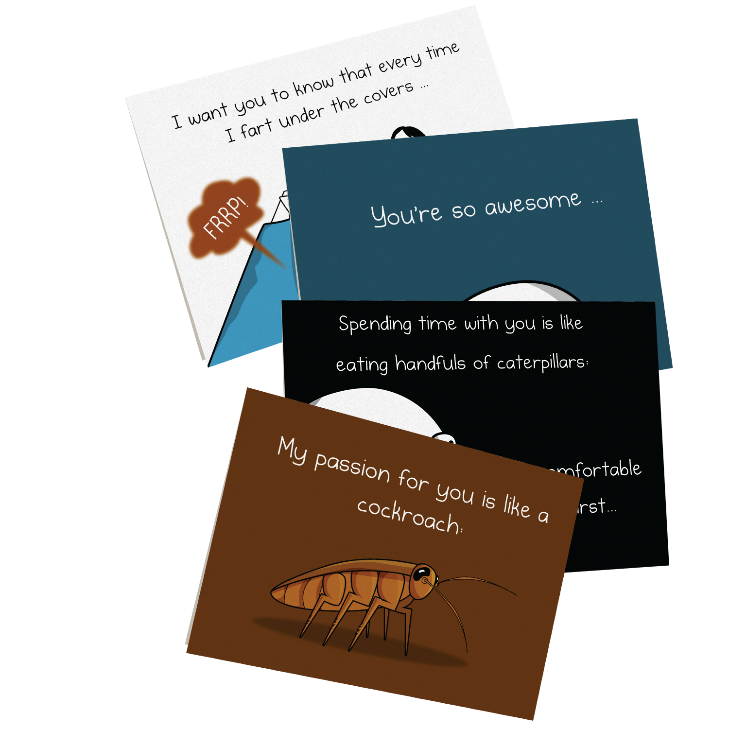 exploding-kittens-greeting-cards-love-friendship-karten-4er-nsfw image 1