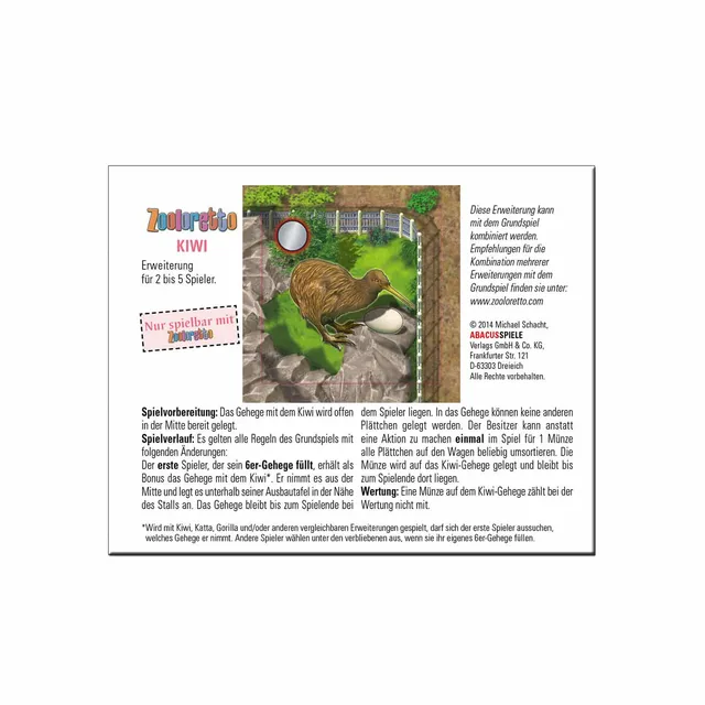abacusspiele-zooloretto-kiwi-goodie-mini-erweiterung-gehege image 1