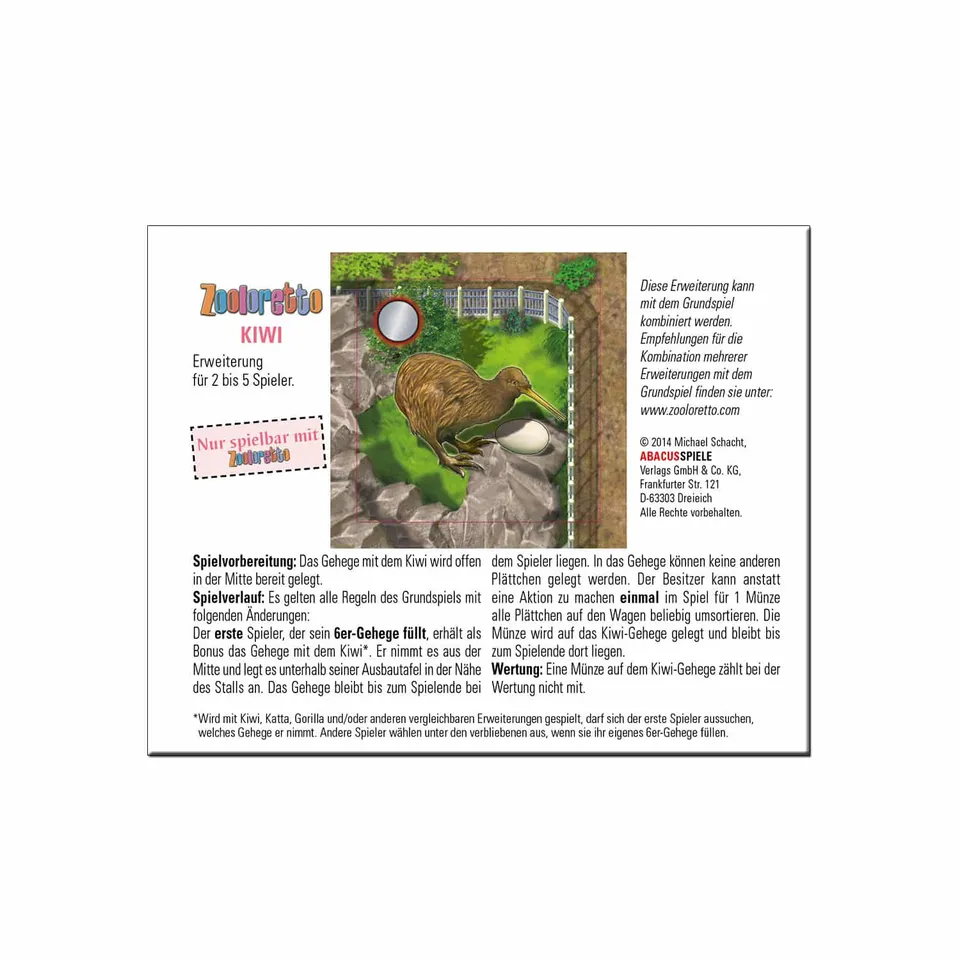 abacusspiele-zooloretto-kiwi-goodie-mini-erweiterung-gehege image 1