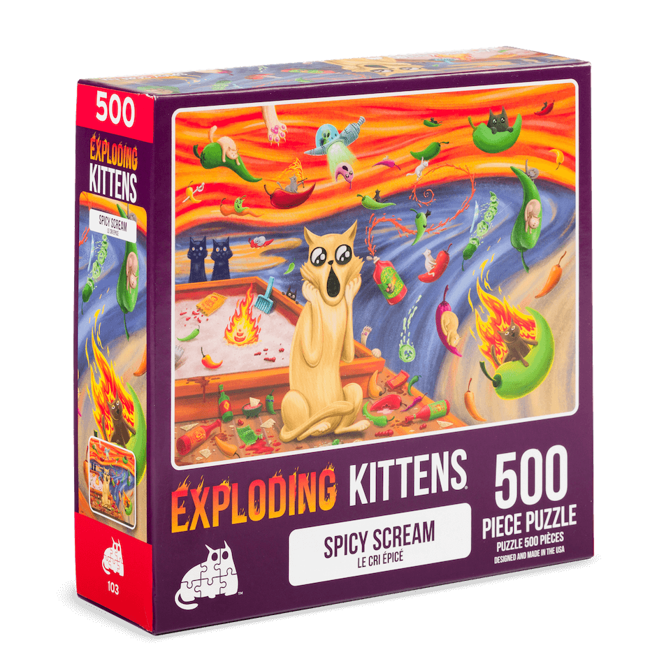 exploding-kittens-puzzles-spicy-scream-puzzle-1000-teile-mehrfarbig image 2