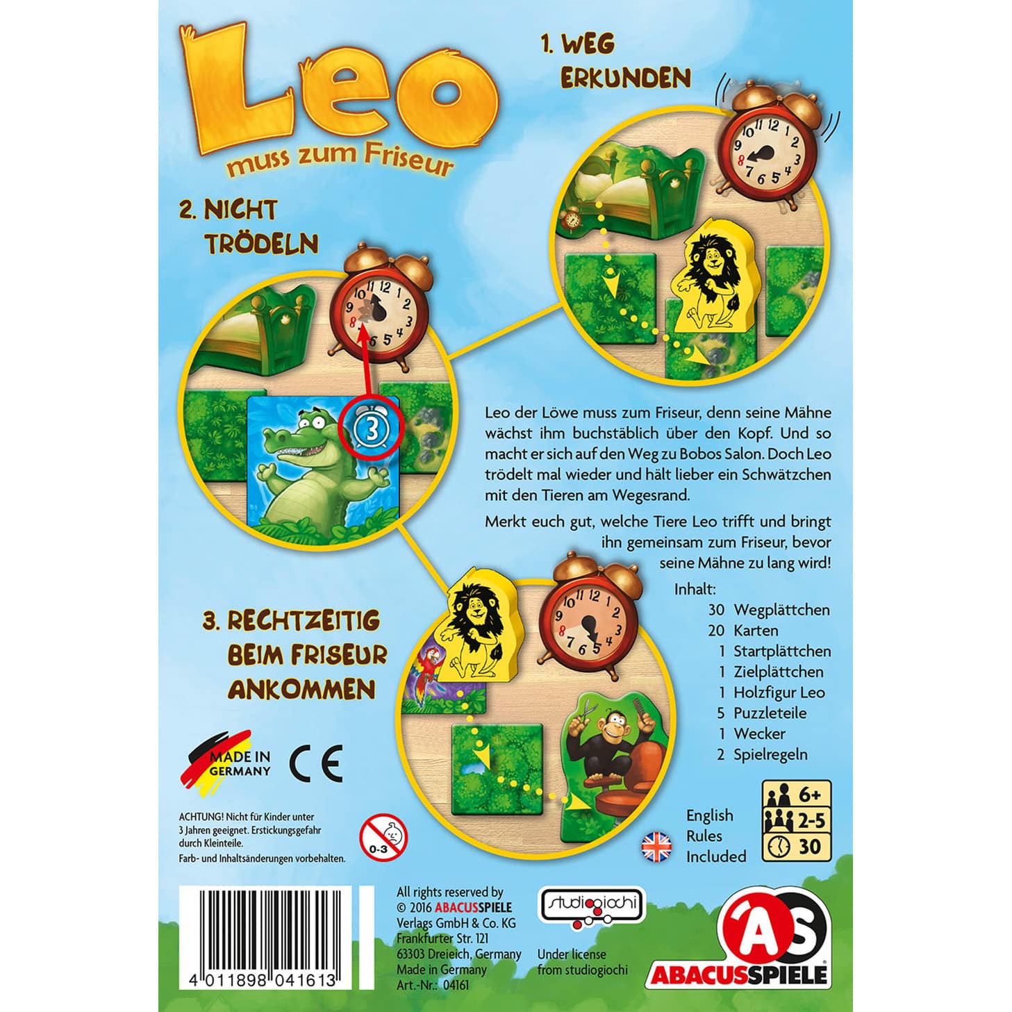 abacusspiele-zooloretto-leo-muss-zum-friseur-kinderspiel image 2