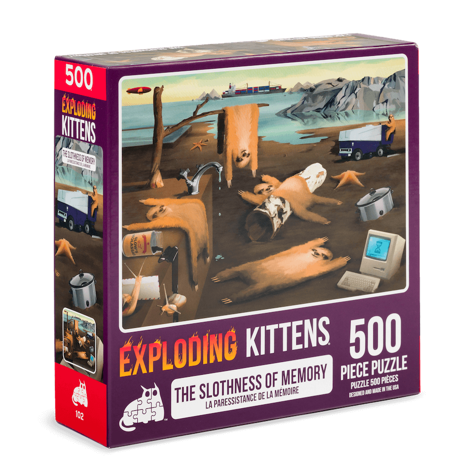 exploding-kittens-puzzles-slothness-of-memory-puzzle-1000-teile image 2
