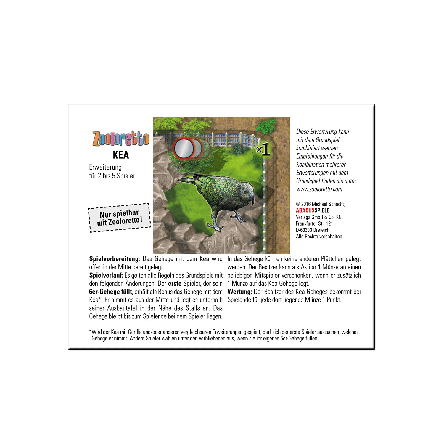abacusspiele-zooloretto-kea-goodie-mini-erweiterung image 1