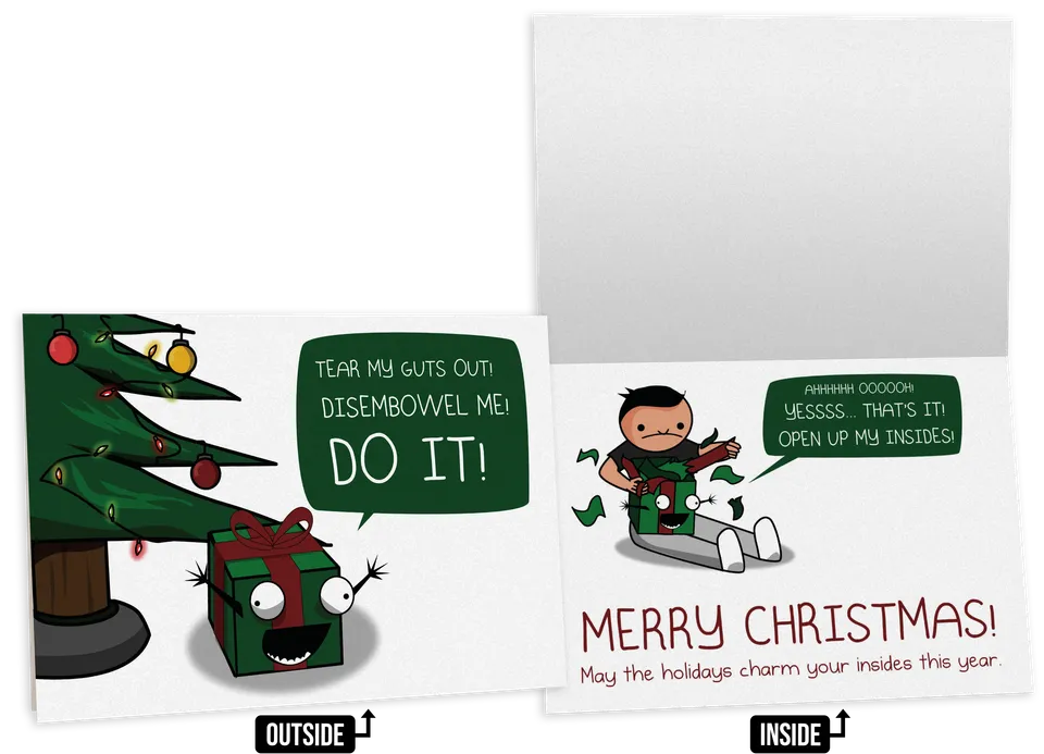 exploding-kittens-creepy-present-weihnachtskarte-einzelkarte image 1