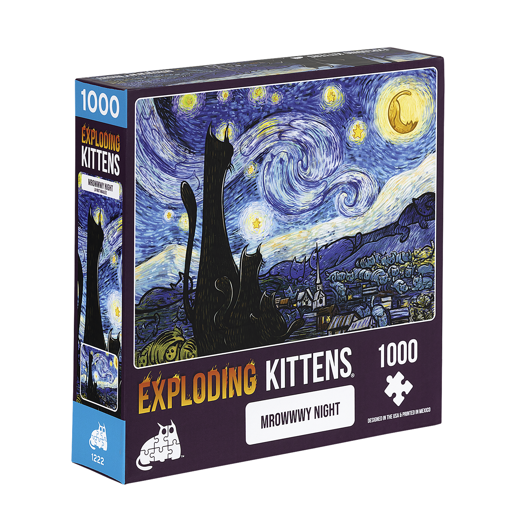 exploding-kittens-mrowwwry-night-puzzle-1000-teile image 2