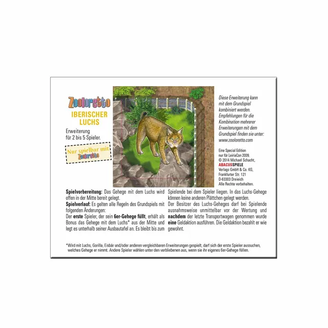 abacusspiele-zooloretto-iberischer-luchs-goodie-tierpl-ttchen image 1