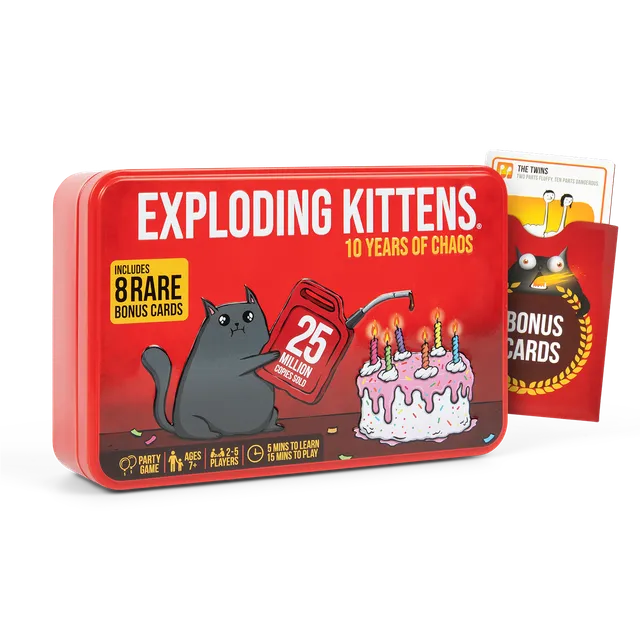 exploding-kittens-original-10th-anniversary-tin-kartenspiel-sammlerdose image 1