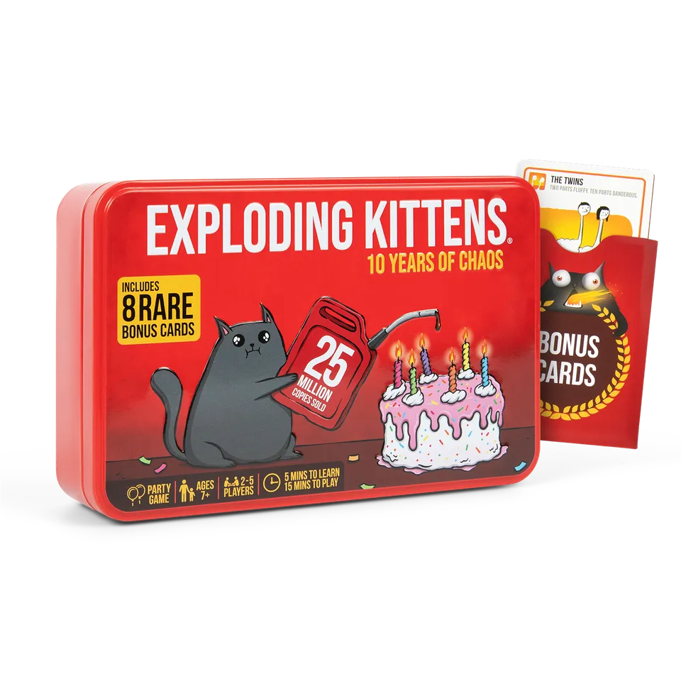 exploding-kittens-original-10th-anniversary-tin-kartenspiel-sammlerdose image 1