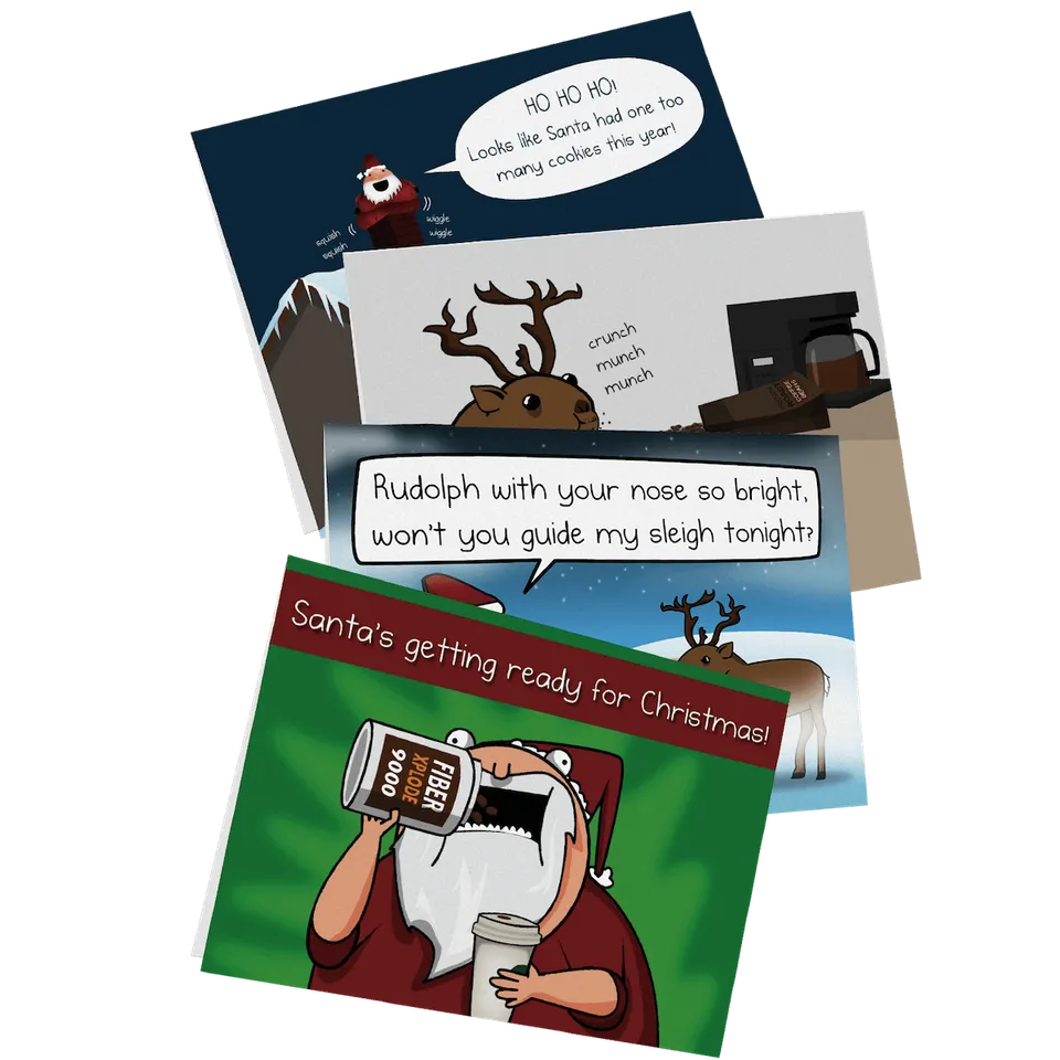 exploding-kittens-greeting-cards-weihnachtskarten-4er-set-nsfw-lustig image 1