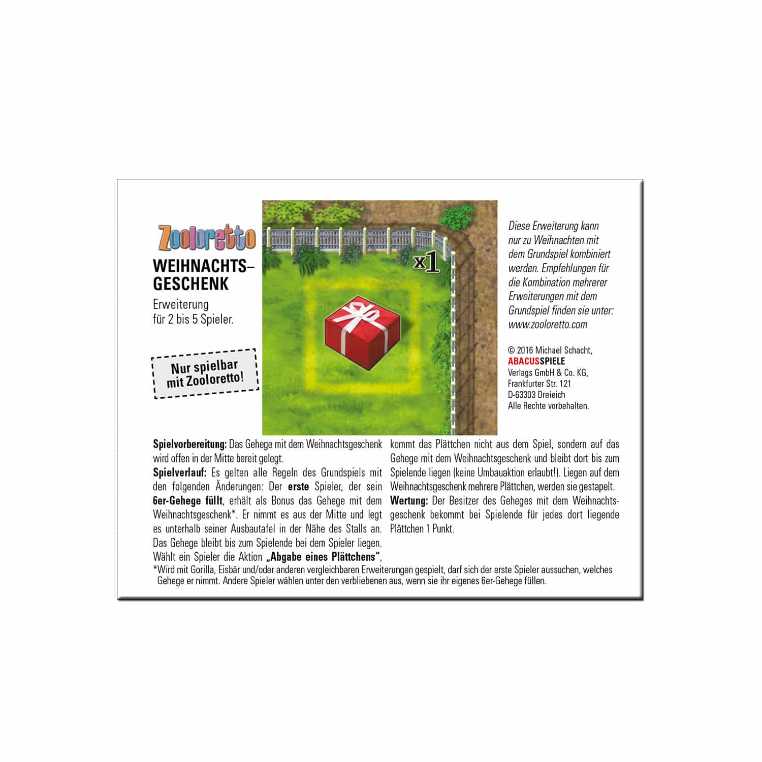 abacusspiele-zooloretto-weihnachtsgeschenk-goodie-erweiterung image 1